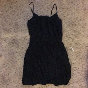 Black leopard print dress